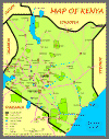 Map of Kenya with the location of Lipela